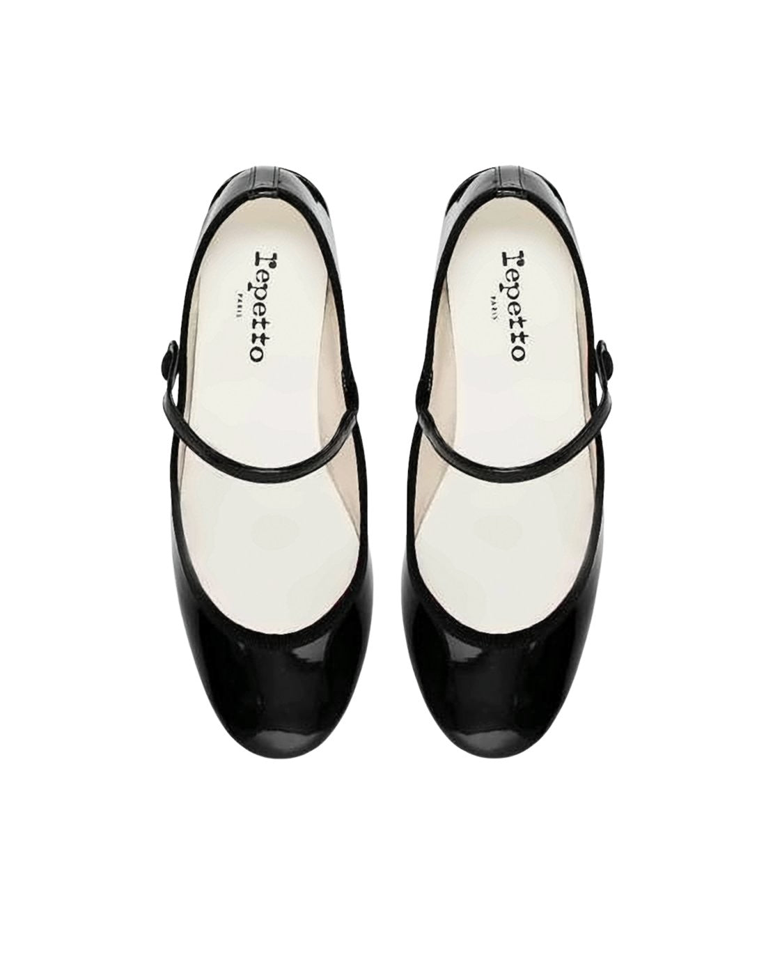 Glossy Flat Shoes with Rounded Toe
