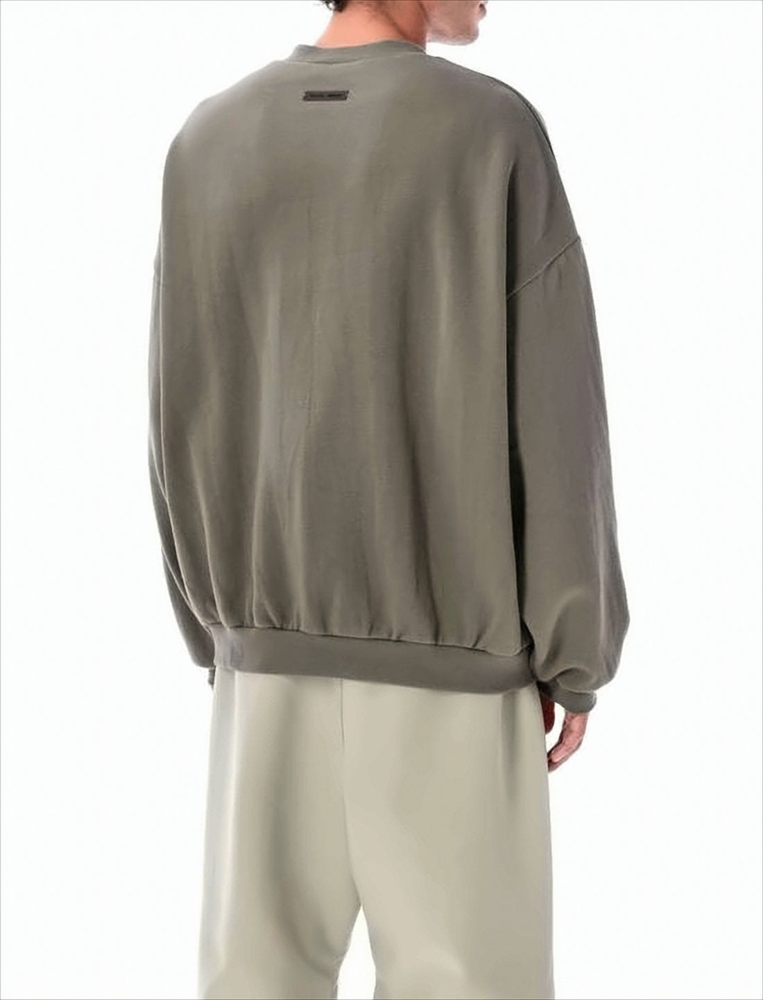 Brown Oversized Pullover Sweatshirt with Bold Text