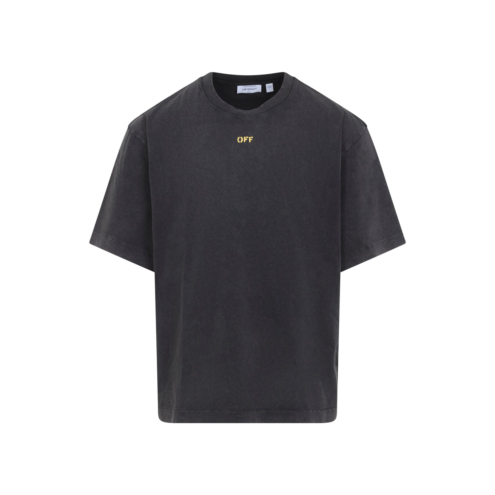 Graphic Black Cotton T-Shirt with Winged Figure Artwork
