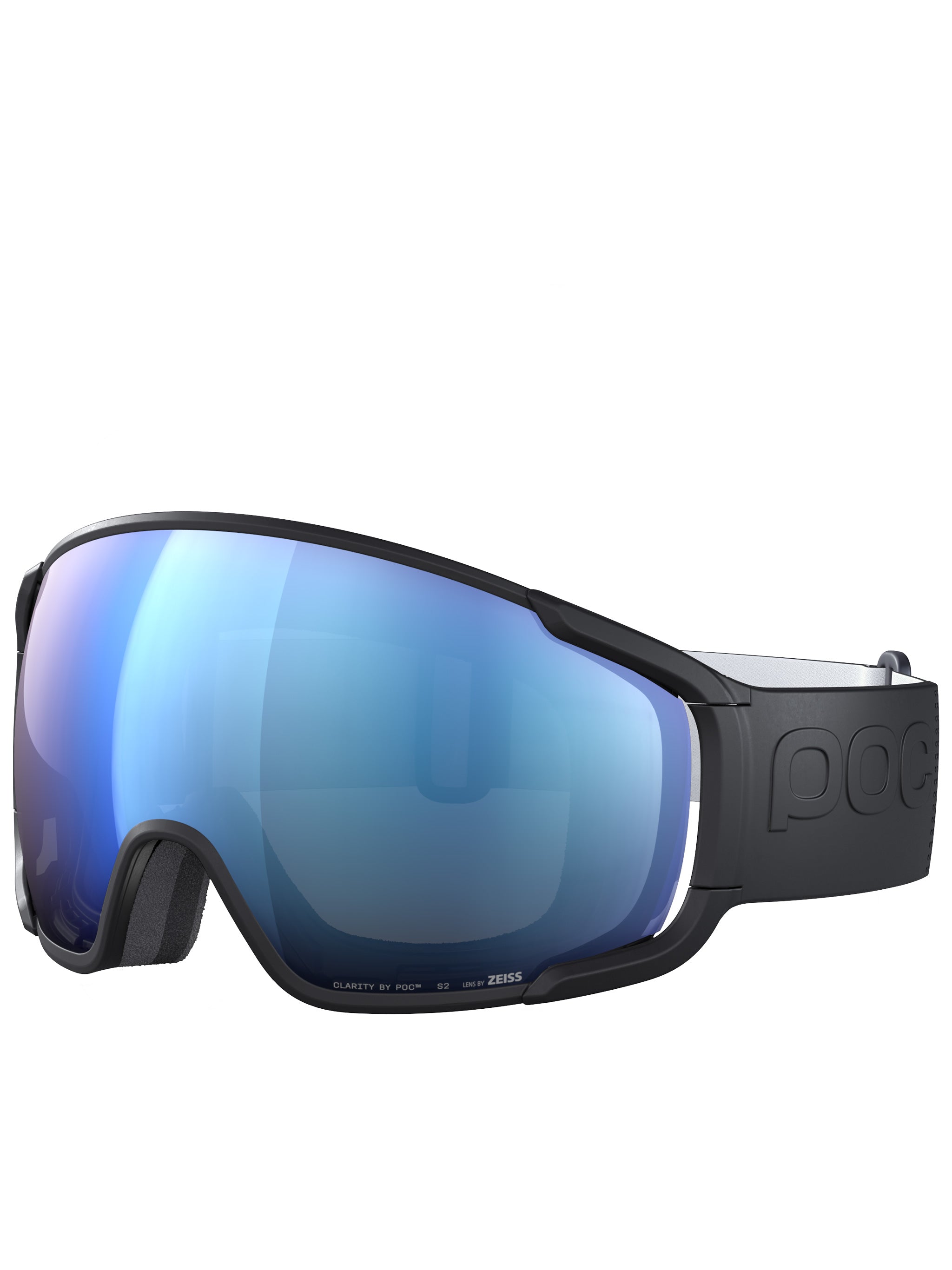 Black Zonula Wraparound Reflective Ski Goggle