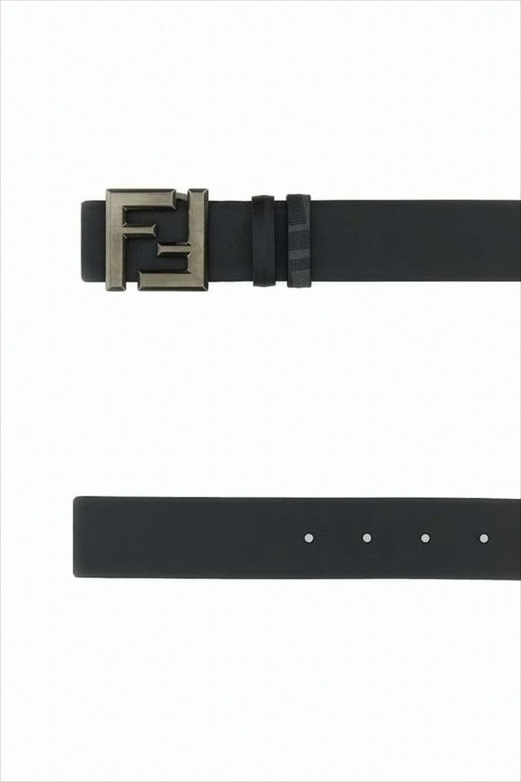 Calf Leather Belt with Distinctive Double-F Logo Buckle
