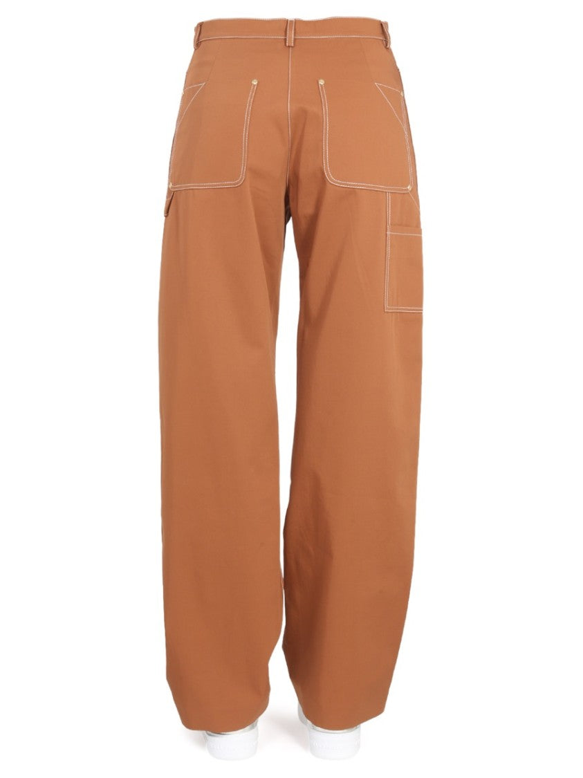 Wide-Leg Pants With Buckle Detail