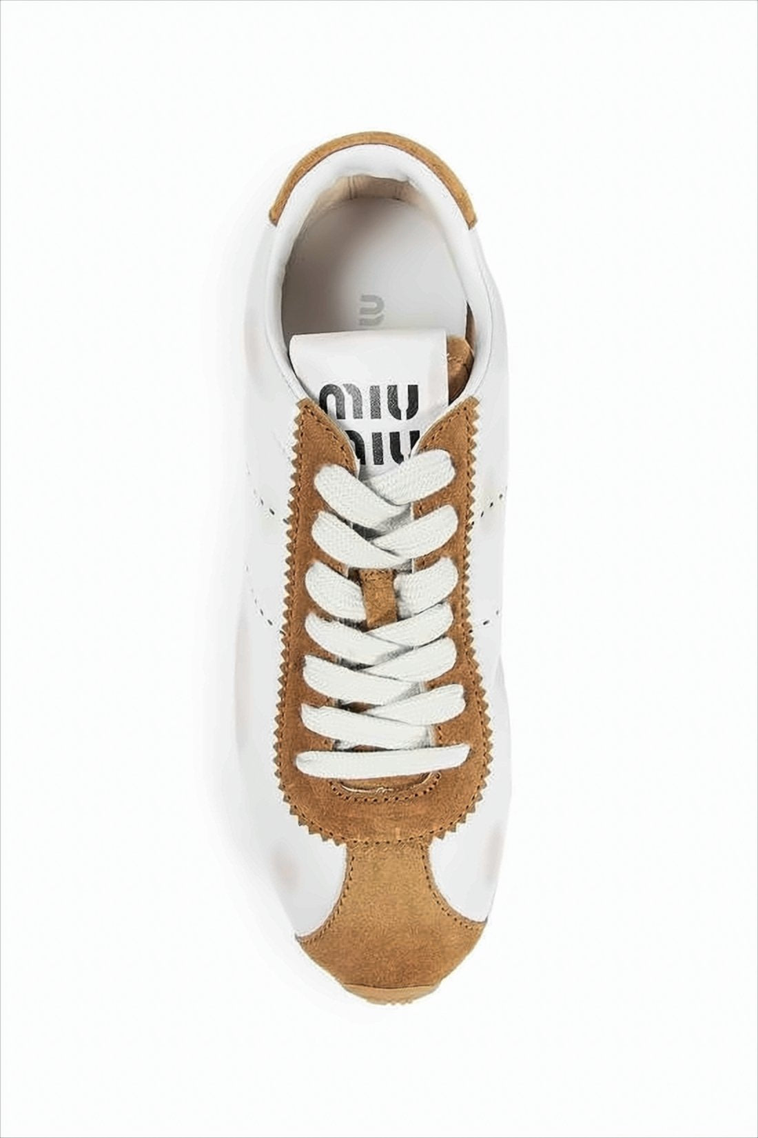 Minimalistic White Leather Sneakers with Suede Accents