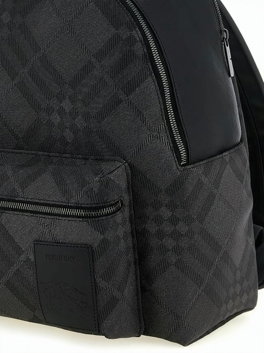 Minimalist Black Backpack with Calf Leather Accents