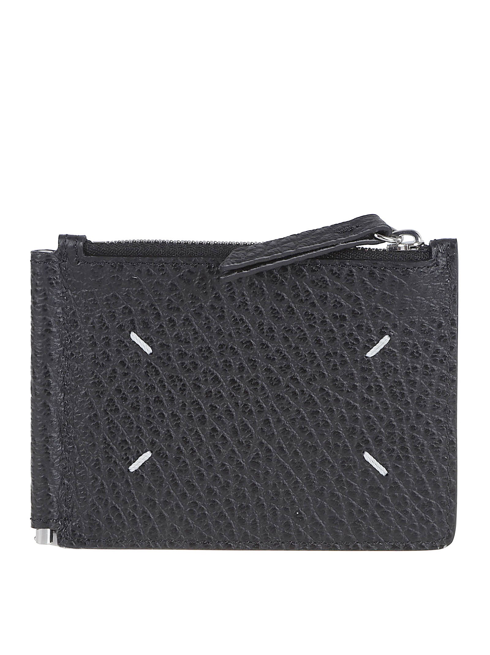 Textured Black Calf Leather Wallet