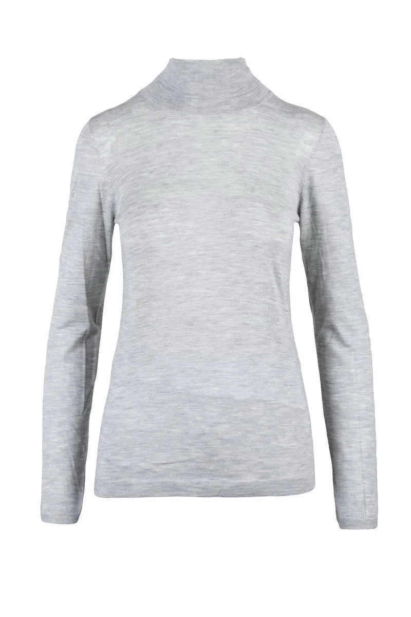 Cashmere Silk Turtleneck - Grey