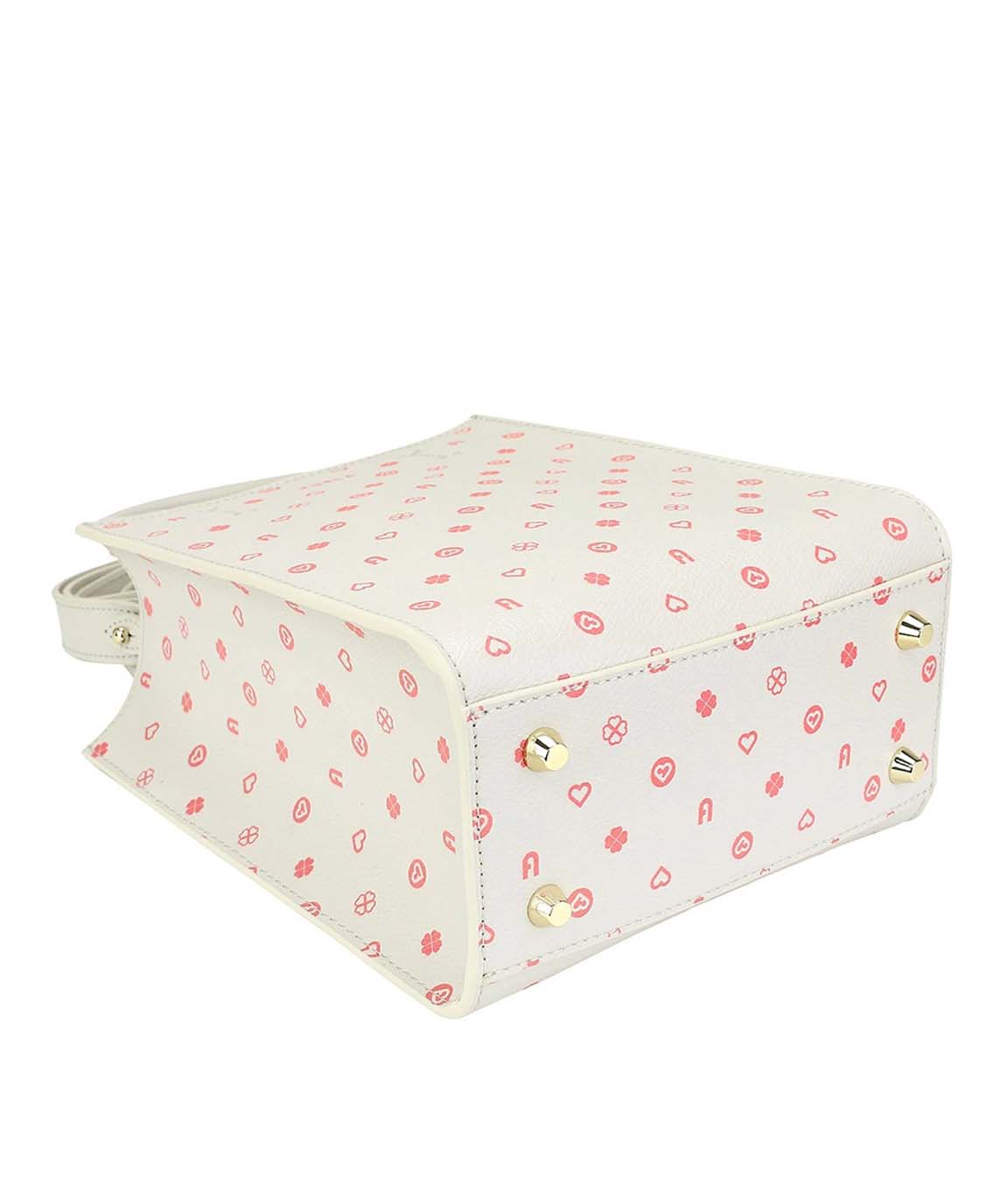 Structured Heart and Dot Pattern Furla Bag