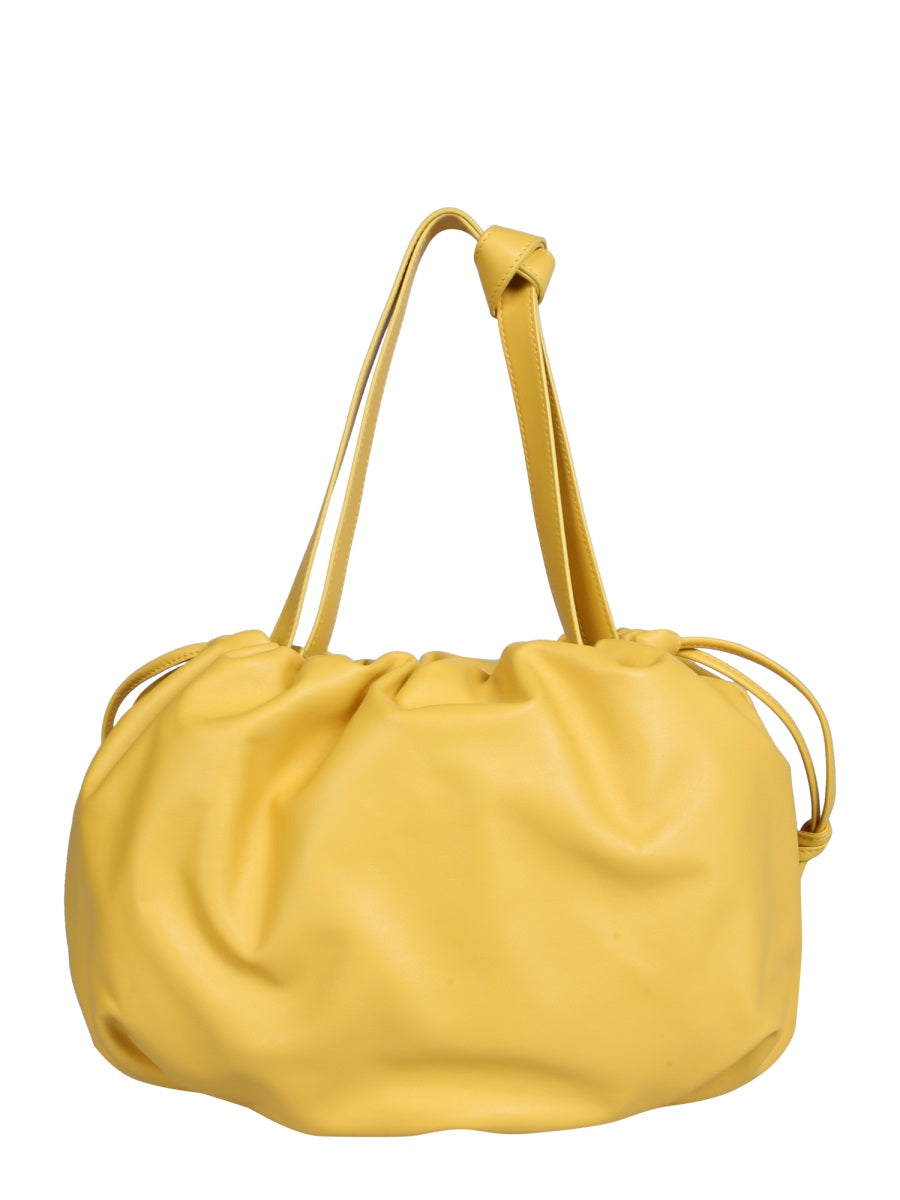 Medium Leather Shoulder Bag with Removable Double Handle
