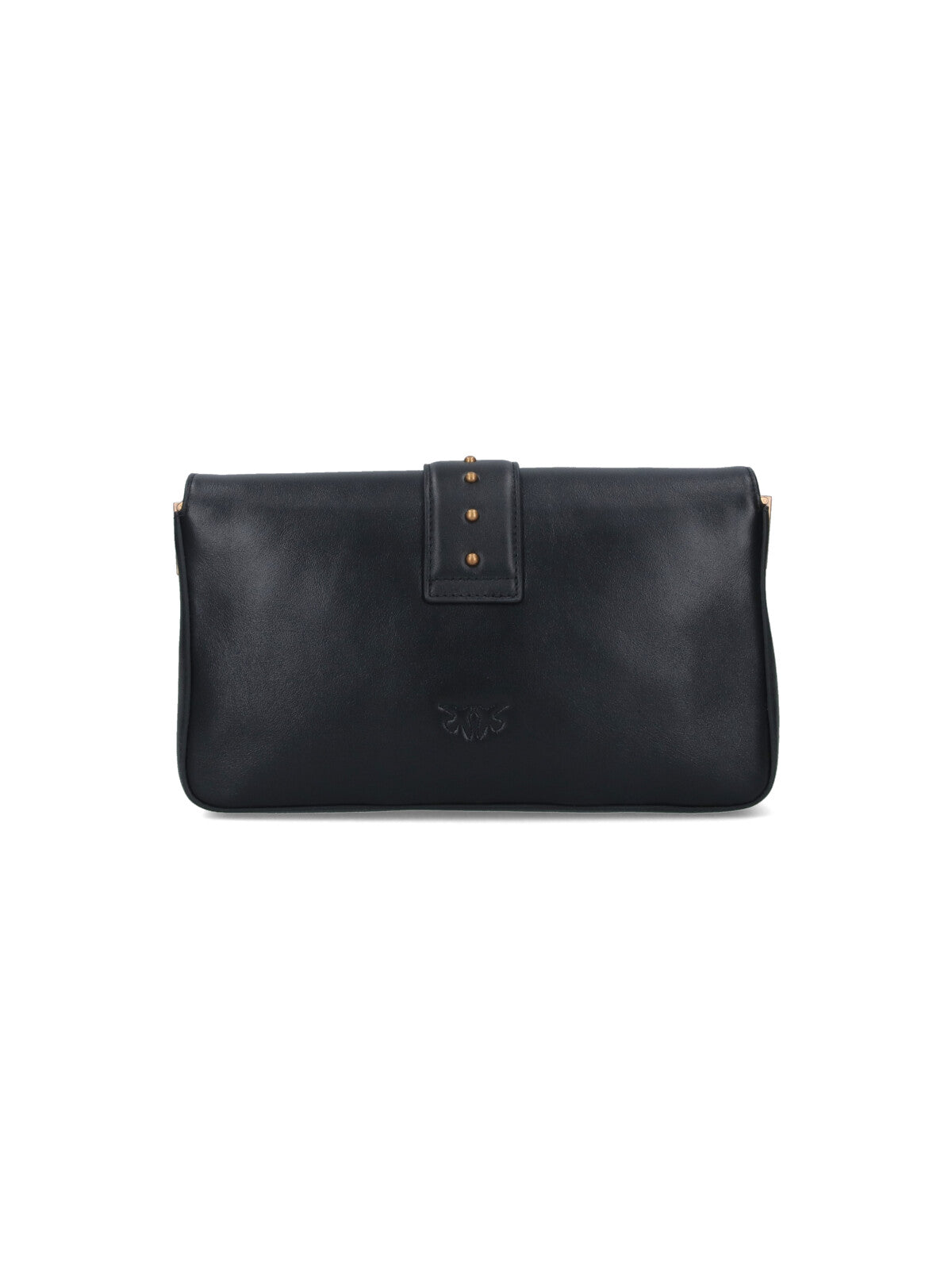 Rectangular Structured Black Bag With Detachable Shoulder Strap
