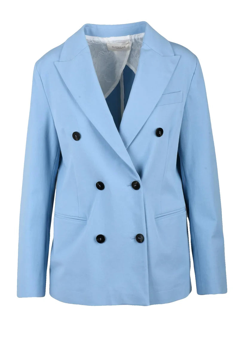 Double-Breasted Jacket - Light Blue