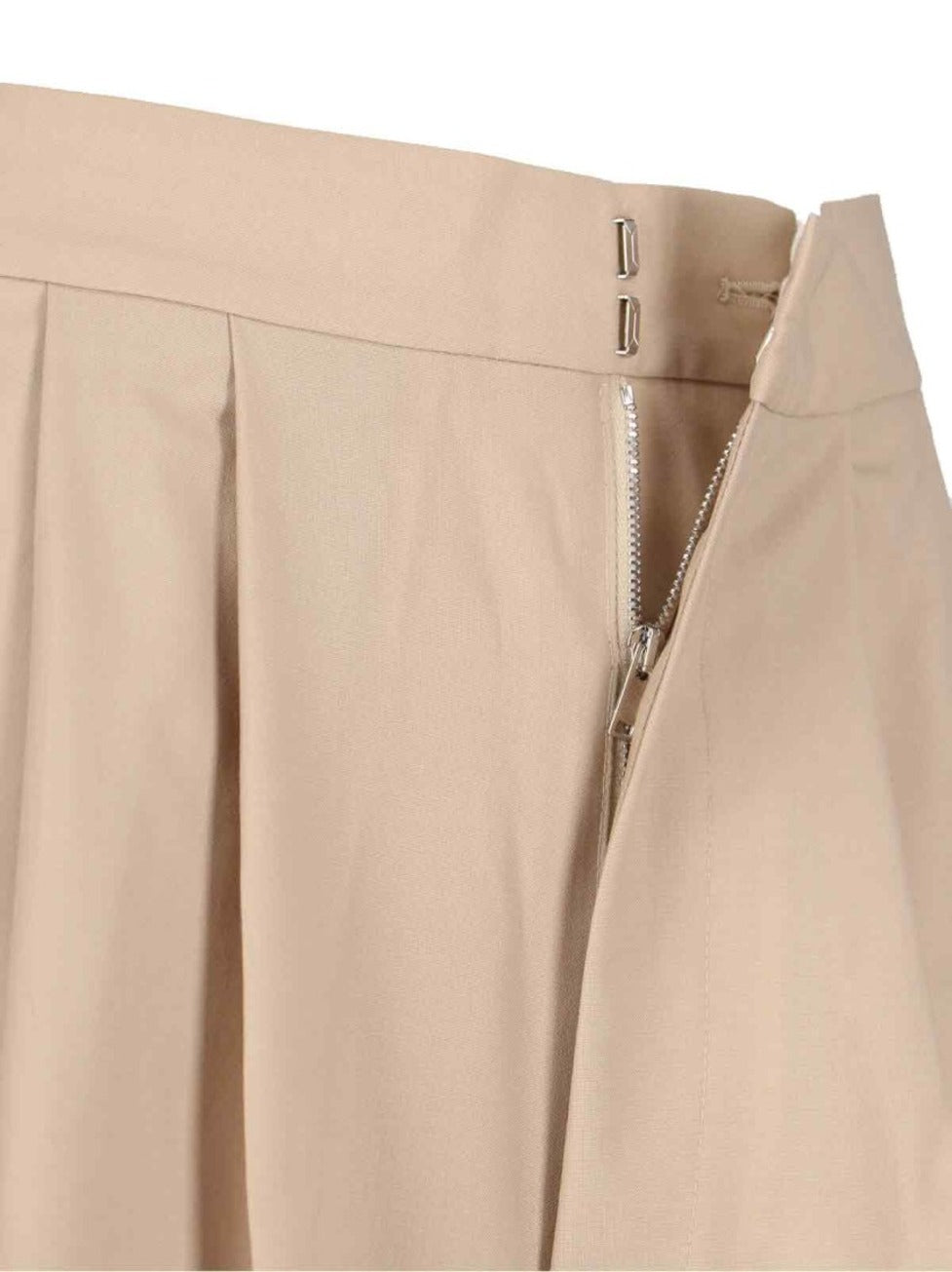 High-Waisted Wide-Leg Trousers With Front Pleats