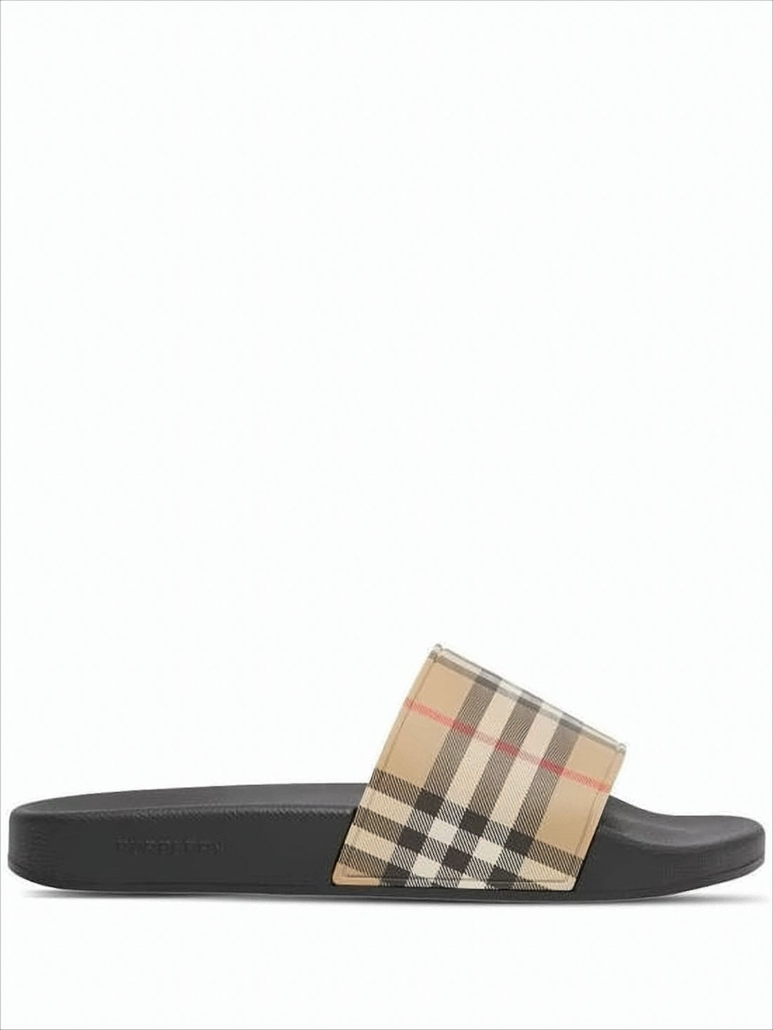 Burberry Check Pattern Slide Mules