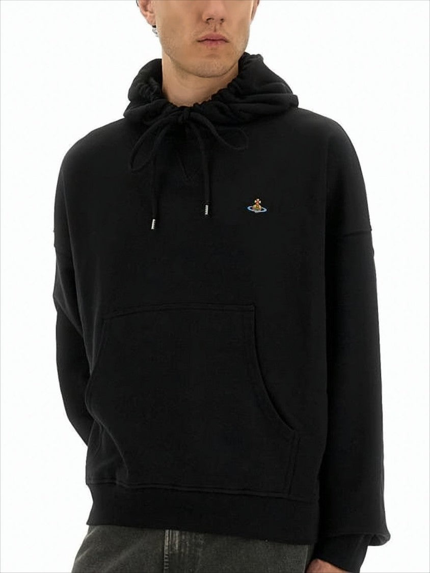 Black Cotton Hoodie