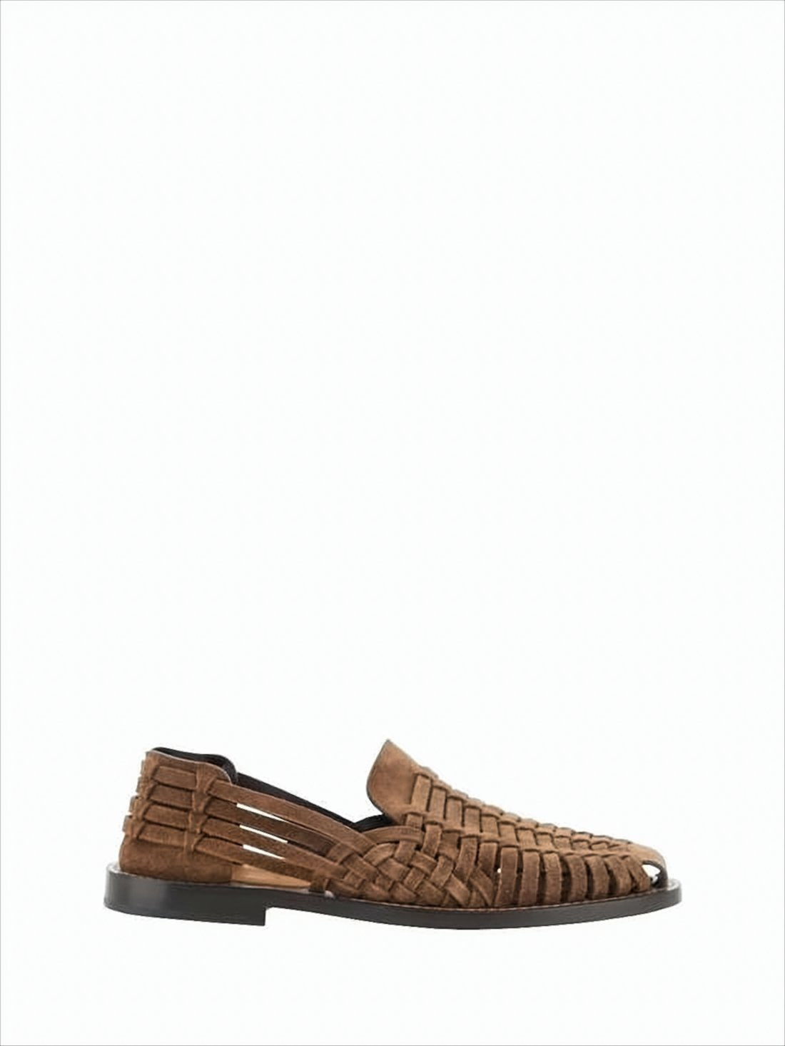 Woven Calf Leather Slip-On Loafers