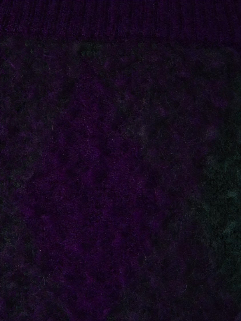 Mid-Length Skirt With Diamond Pattern In Deep Hues
