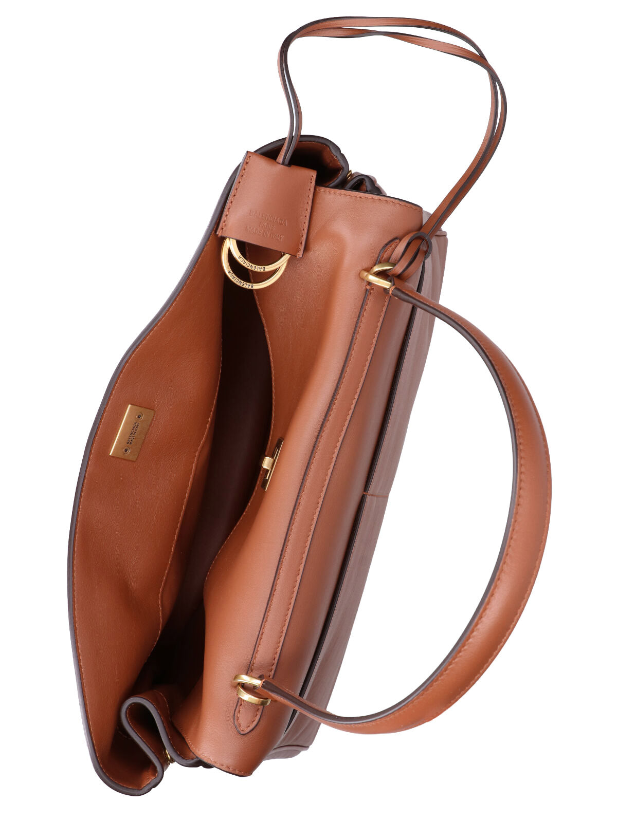 Brown Rodeo Medium Calfskin Leather Handbag
