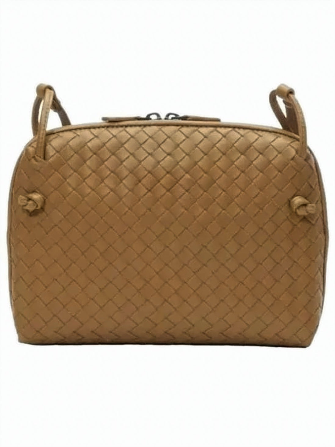 Rectangular Woven Leather Shoulder Bag