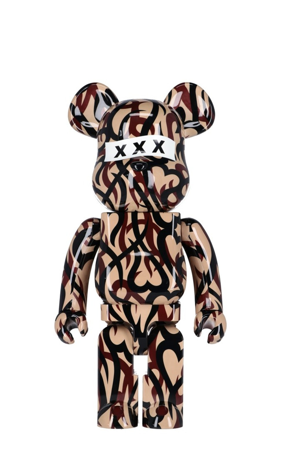Bear-Shaped Figure With Abstract Graffiti Design