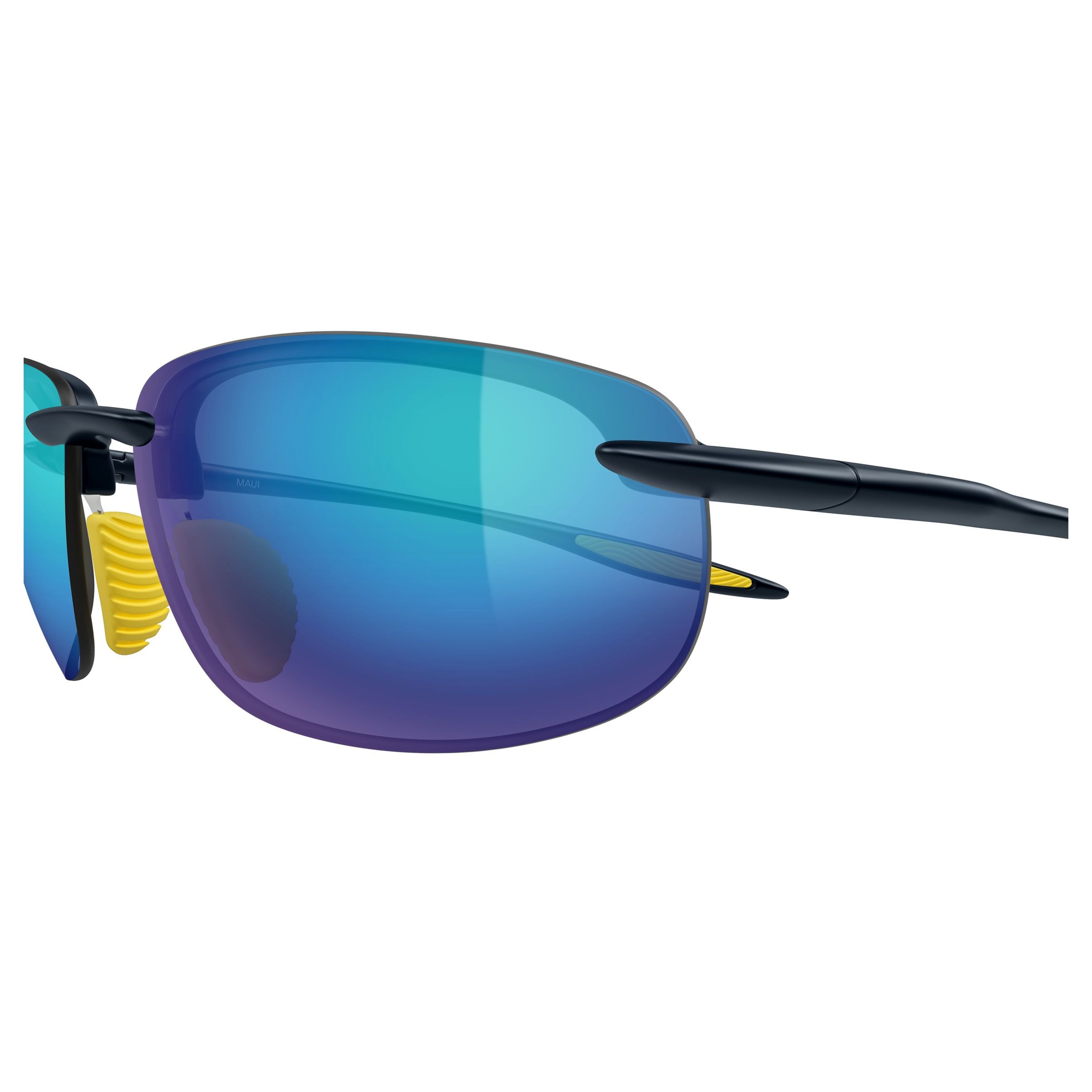Hookipa Ultra Rimless Sunglasses with Vibrant Blue Mirrored Lenses