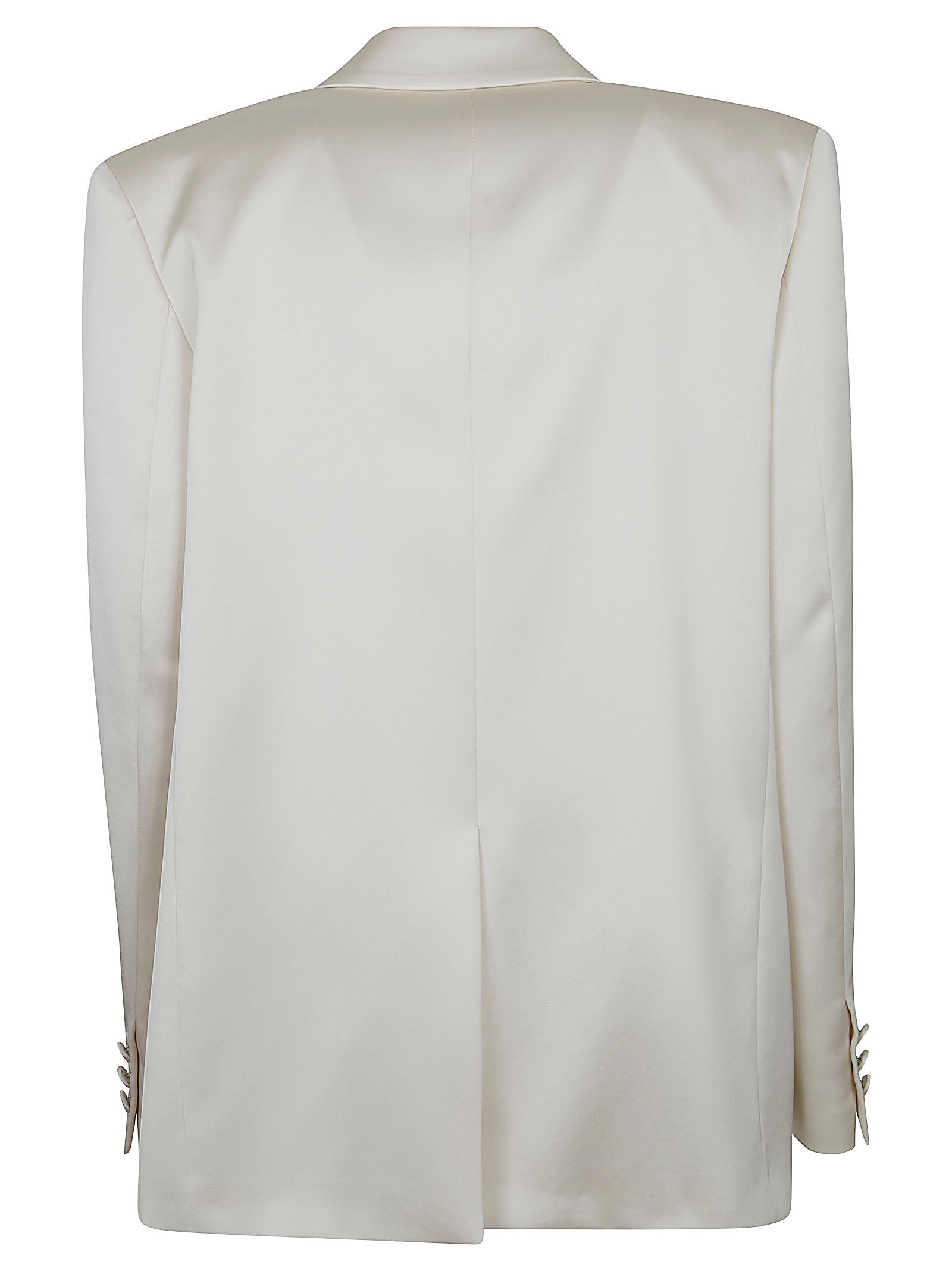 Oversized Satin Peak Lapel Blazer
