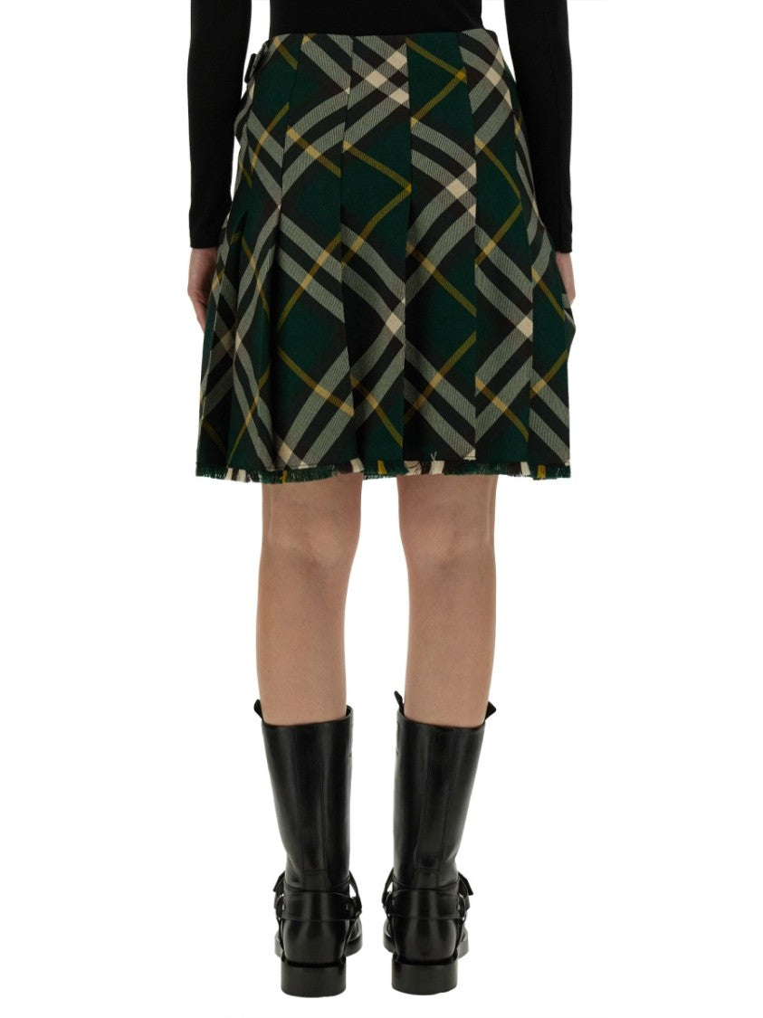 Plaid Wool Mini Skirt