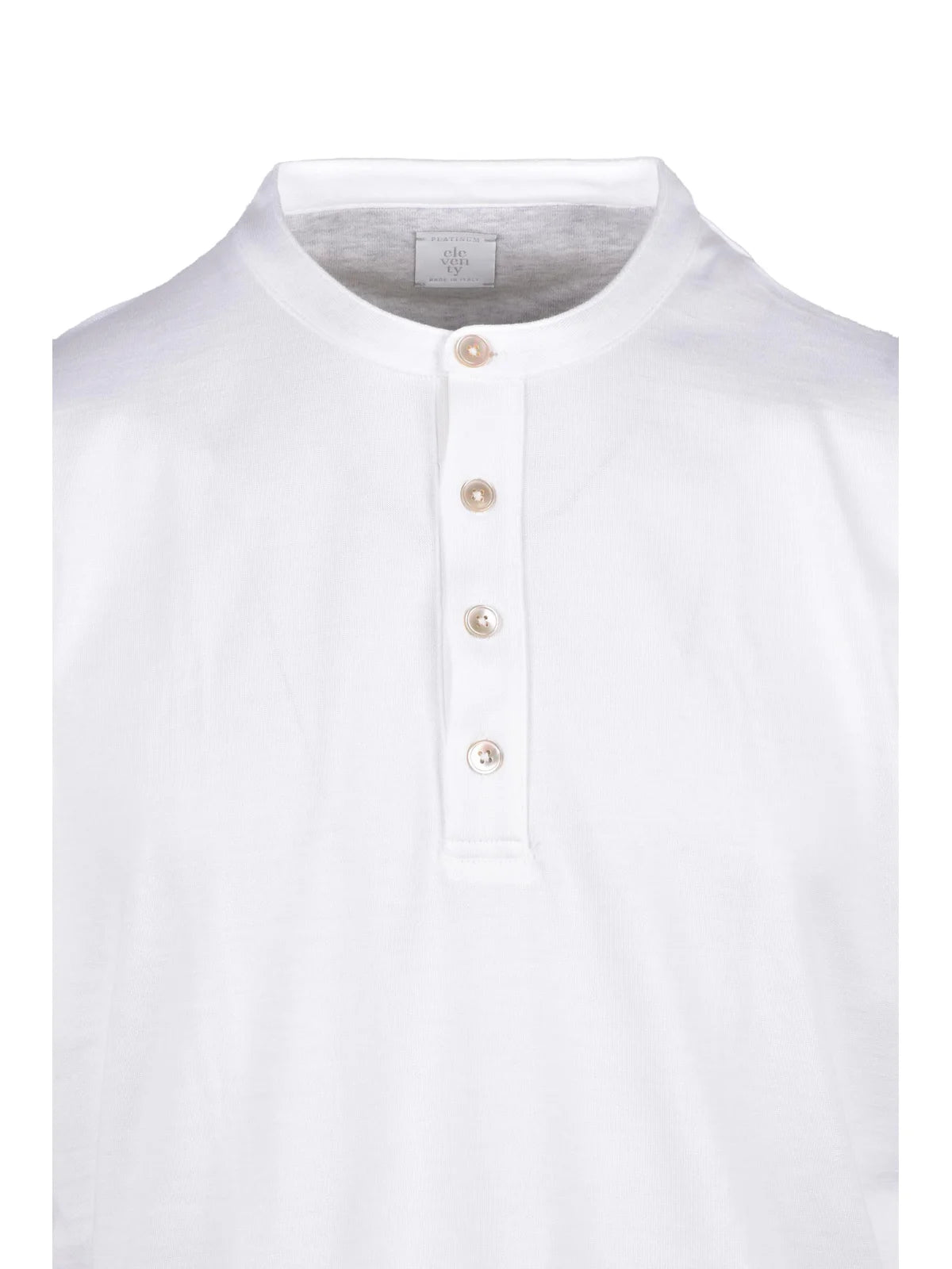 White Men Cotton Henley T-shirt