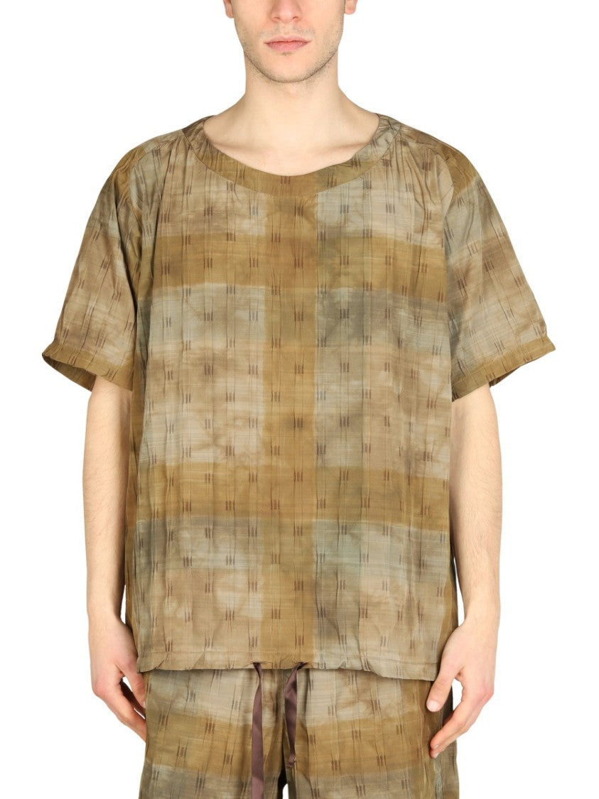 Textured Brown Boxy Fit T-Shirt