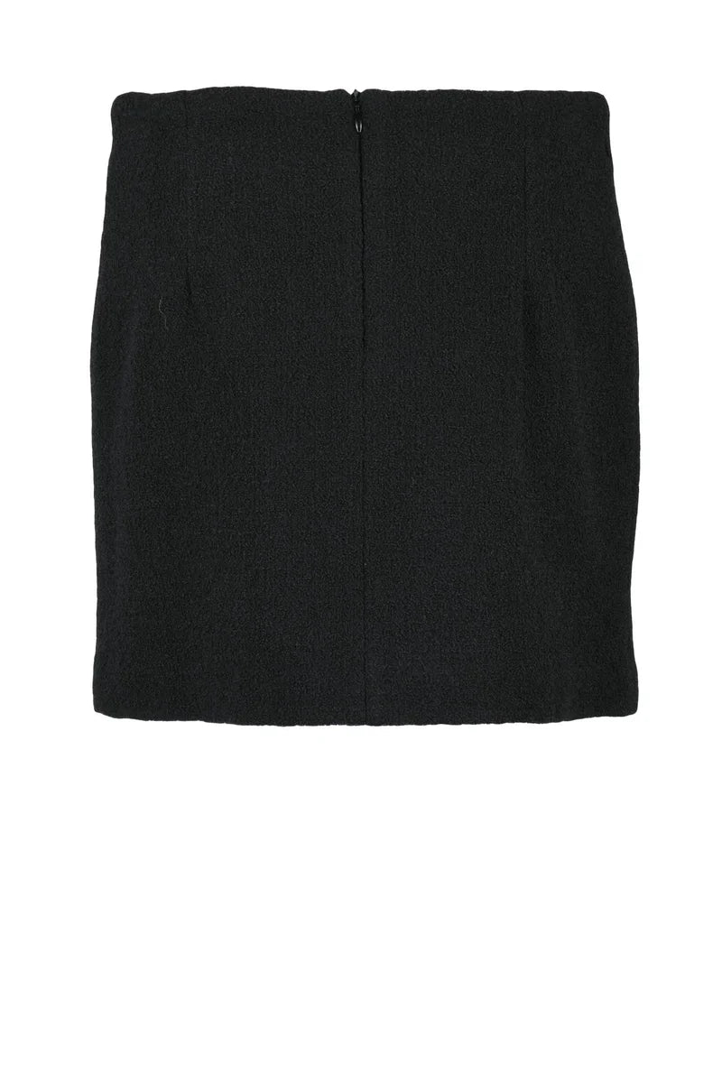 Mini Bouclé Skirt - Black