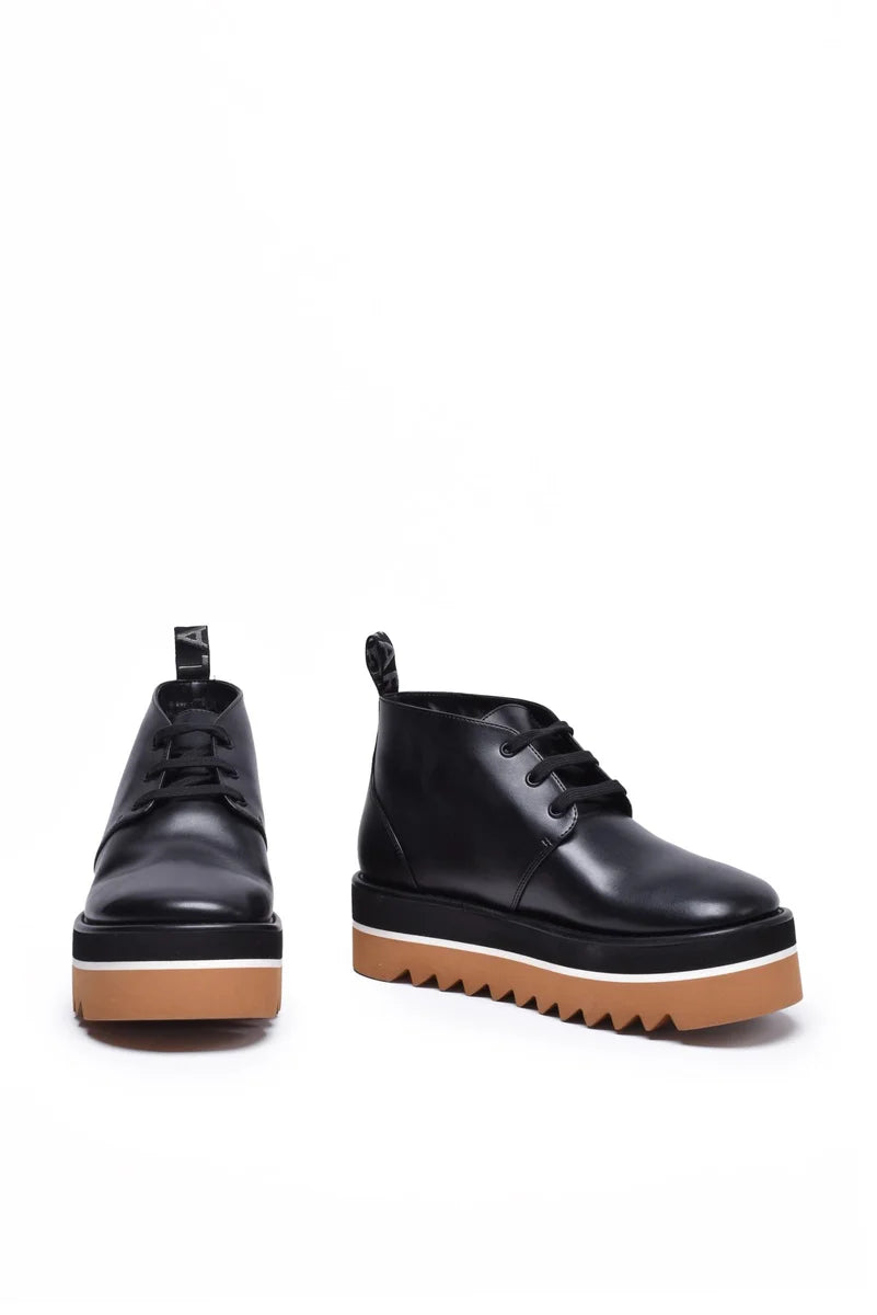 Wedge Boot Rubber Sole - Black