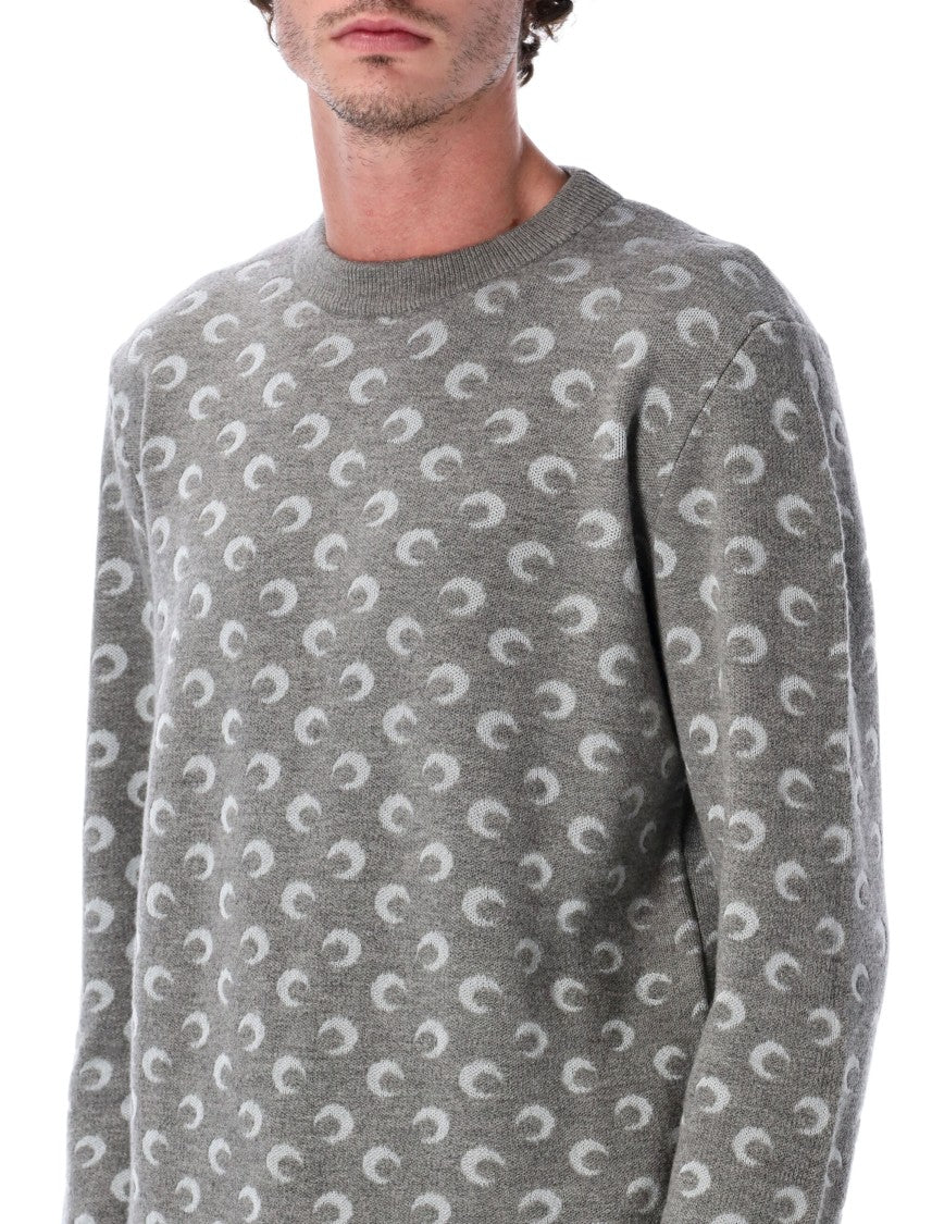 Moon Jacquard Crewneck Sweater