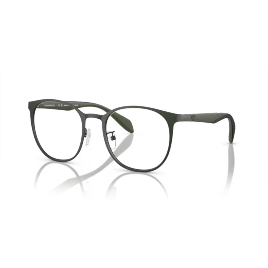 1148 Vista Rounded Frame Metal Eyeglasses with Textured Temples