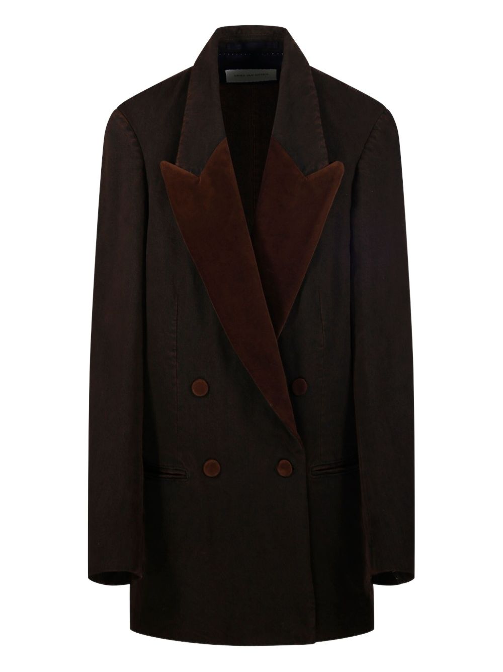 Double-Breasted Jacket with Contrasting Textures