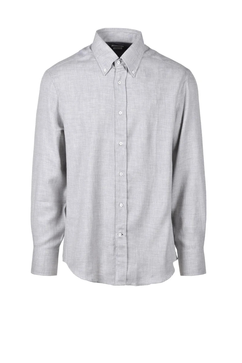 Cotton Cashmere Shirt - Light Grey