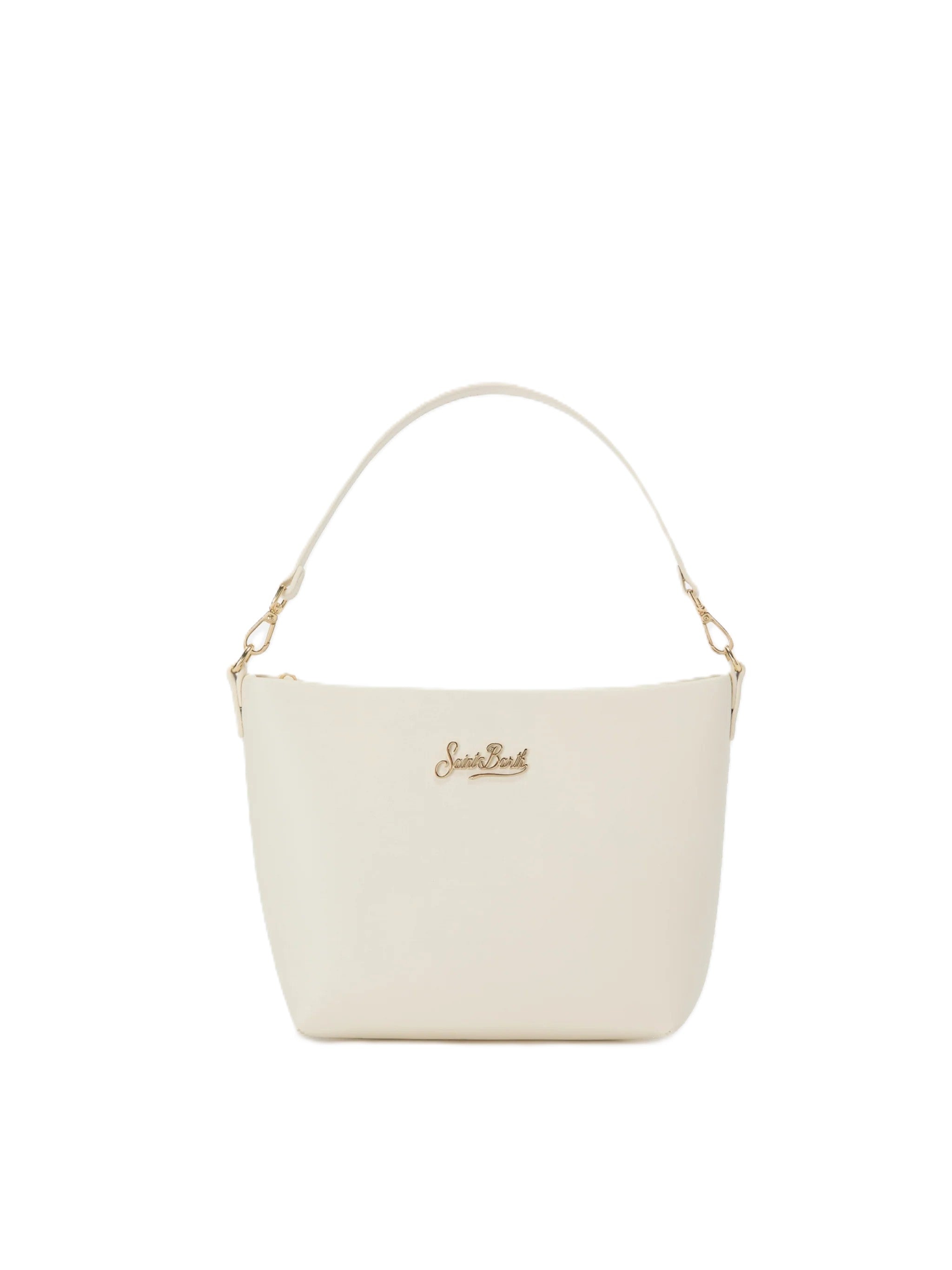 Minimalist Handbag with Structured Silhouette and Gold-tone Accents