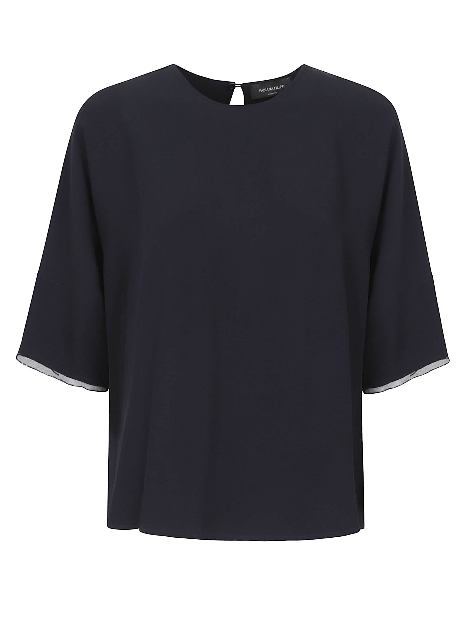 Boxy Blue Short-Sleeve Top