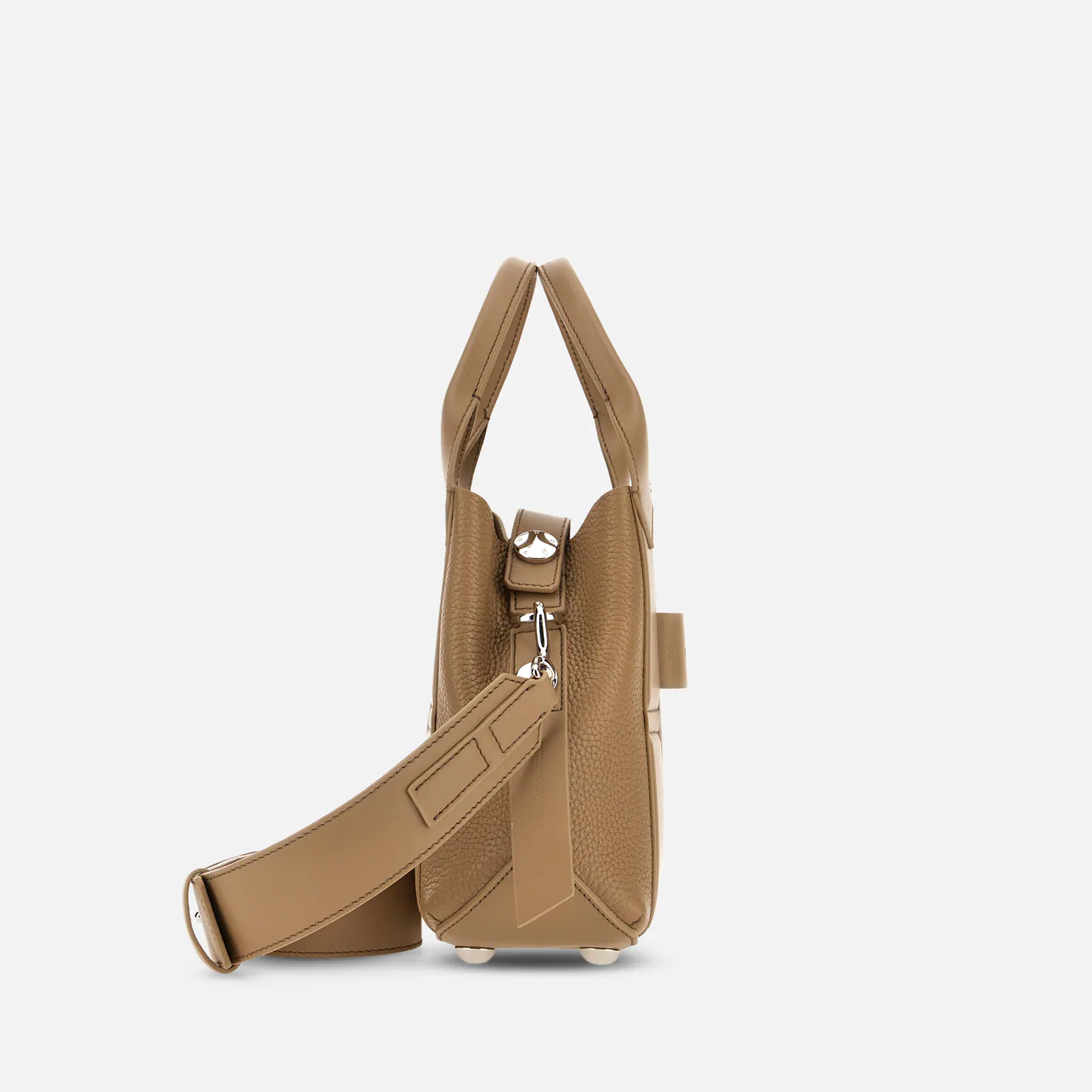 Structured Leather Shopping Bag
