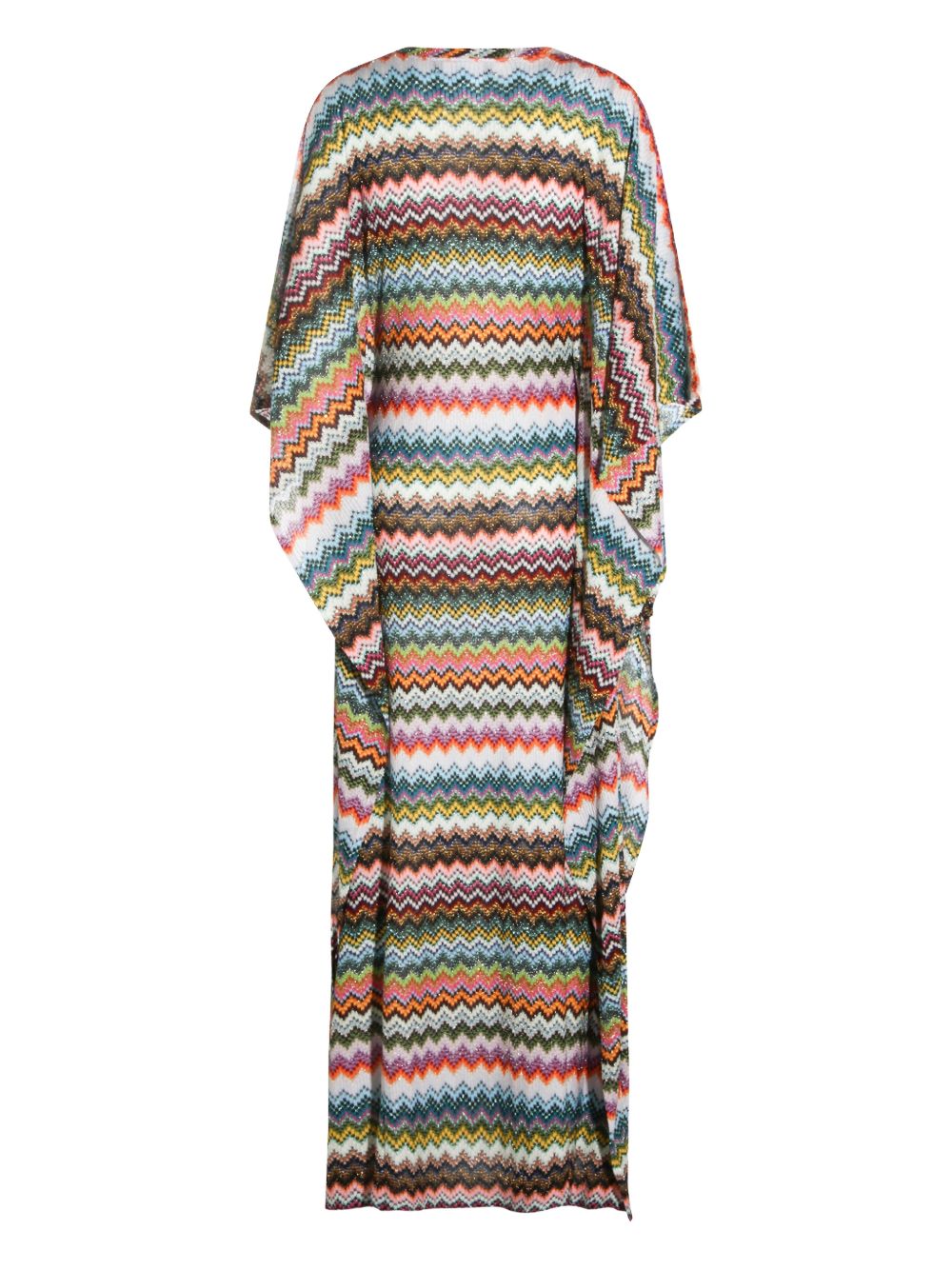 Cotton Blend V-Neck Kimono Dress