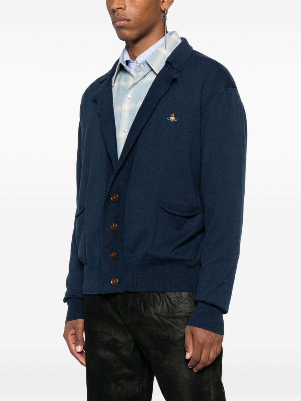 Navy V-Neck Sweater