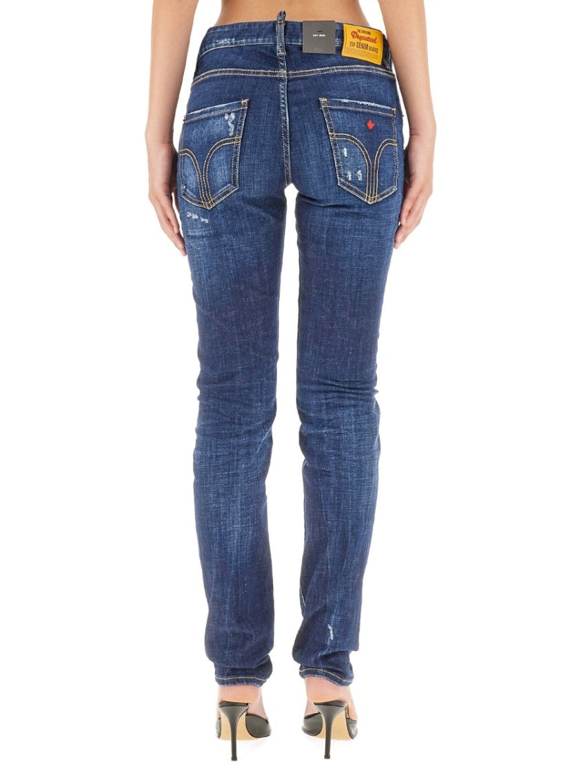 Slim-Fit Distressed Jeans