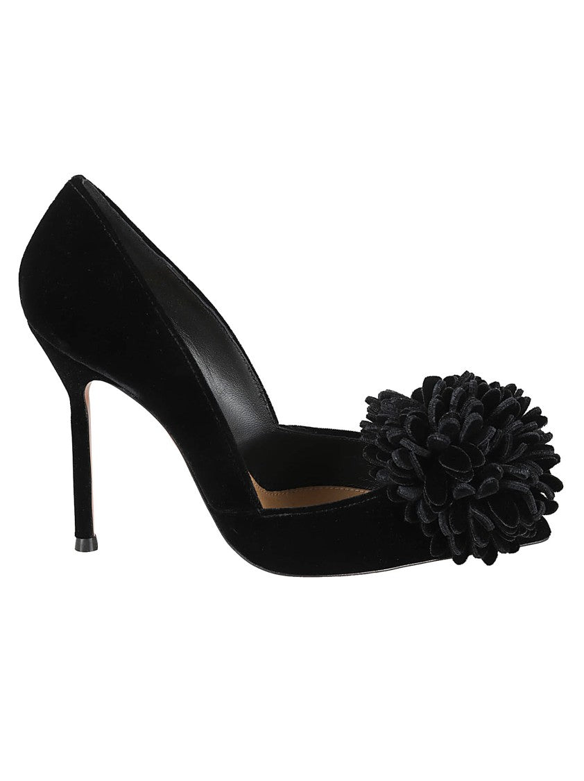 Pointed Toe Velvet Heels