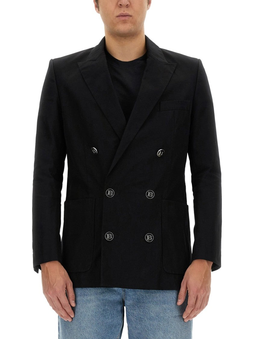 Double-Breasted Jacket With Peaked Lapels