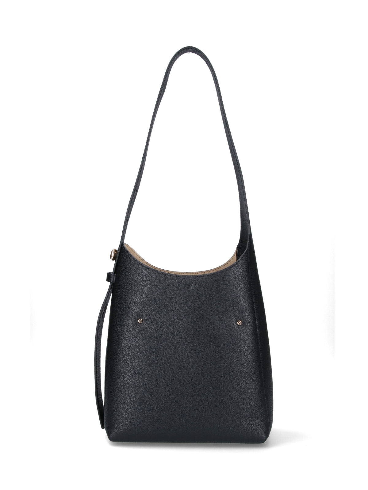Small Black Calf Leather Shoulder Bag