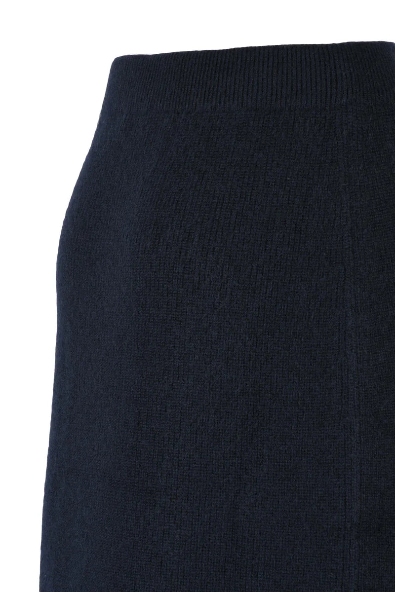 Blue Midi Skirt with Elasticated Waistband