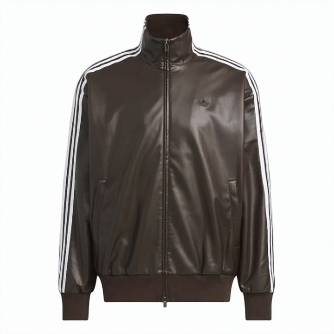 Brown Outerwear with High Collar