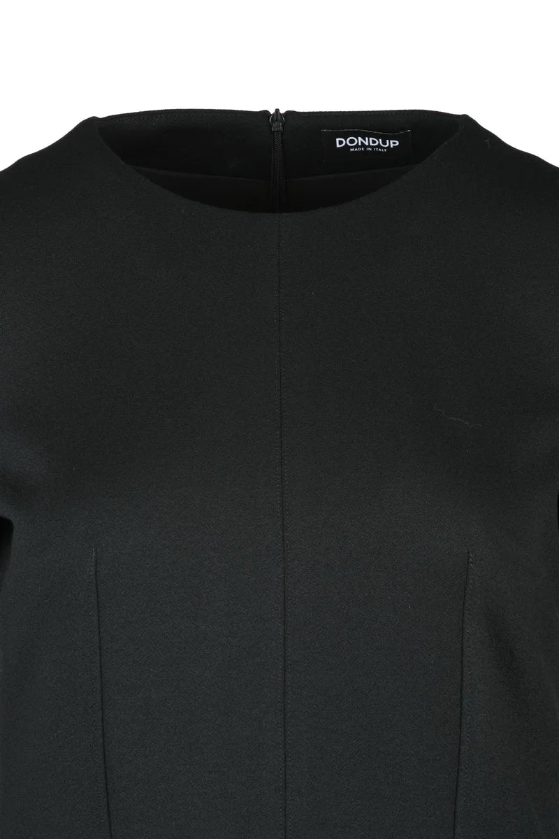 Sheath Dress Jersey Stretch Zip - Black