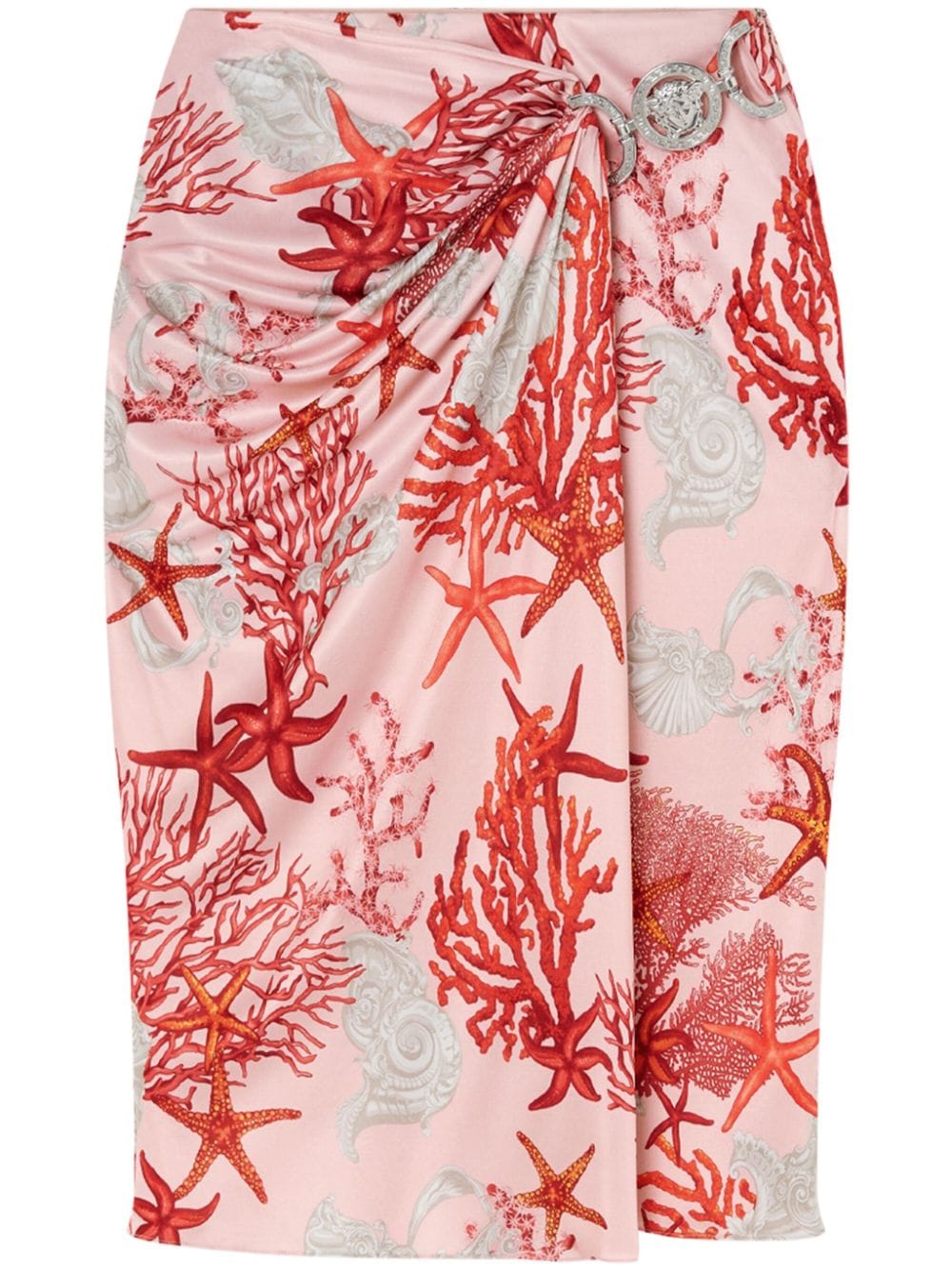 Medusa Plaque Detail Wraparound Skirt
