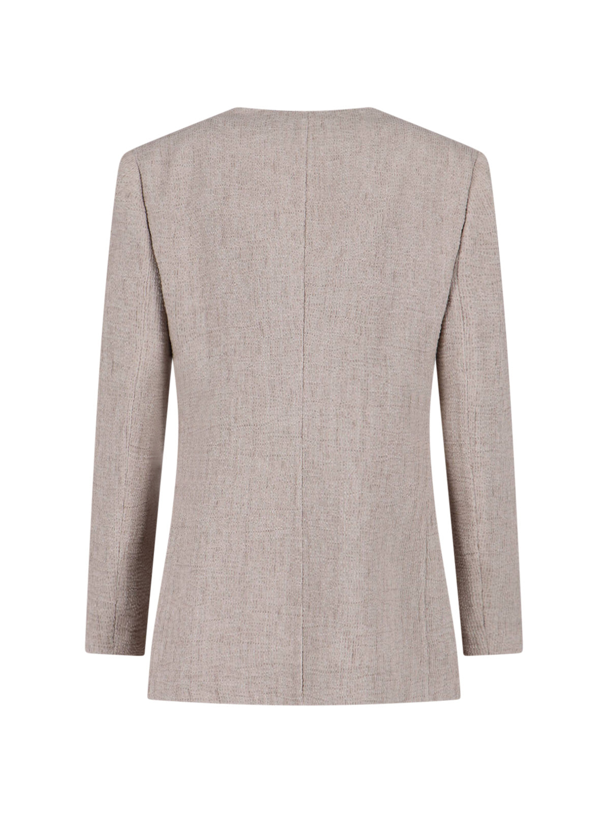 Single-Breasted Cut-Out Blazer – Taupe