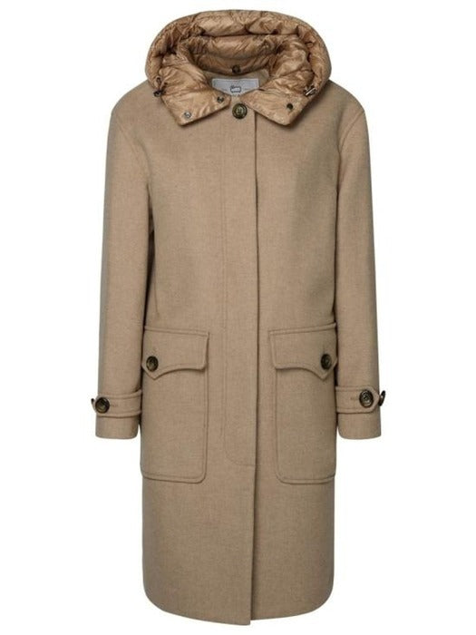 Brown Short Coat with Quilted Hood
