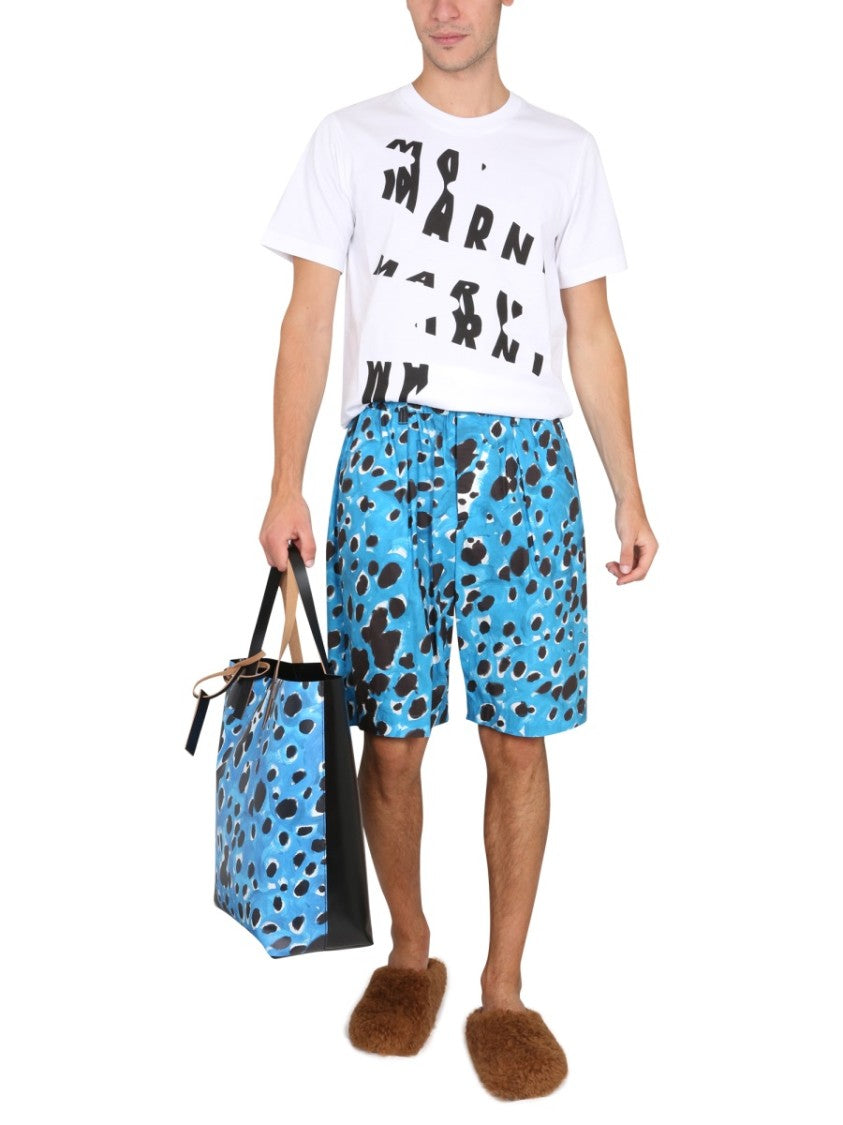 Bermuda Shorts With Pop Dots Print