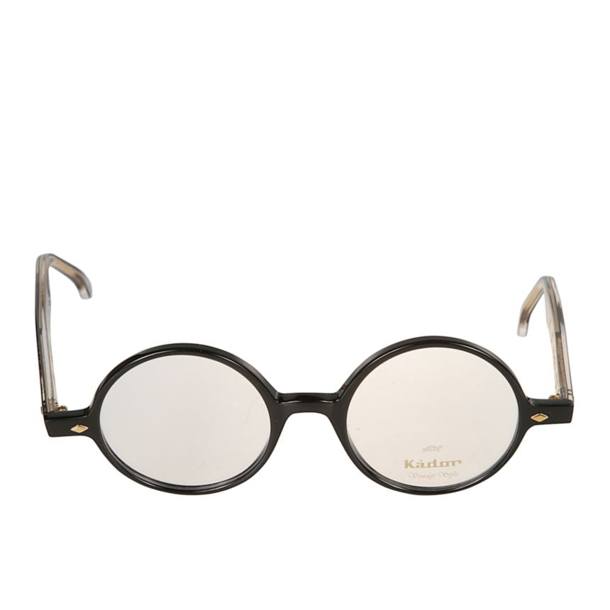 Rondo Classic Round Frame Sunglasses with Glossy Black Finish